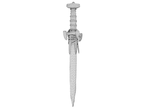 Leather Wrapped Sword 3D Model