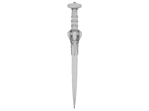 Leather Wrapped Sword 3D Model