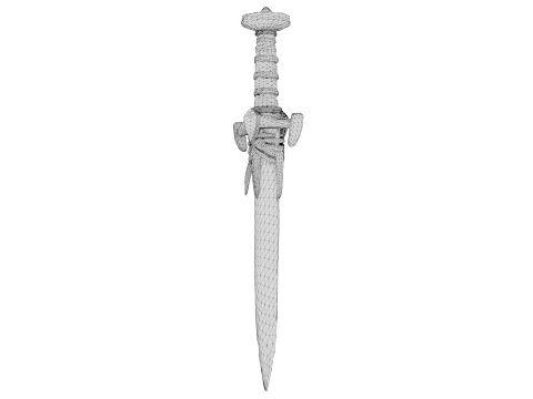 Leather Wrapped Sword 3D Model