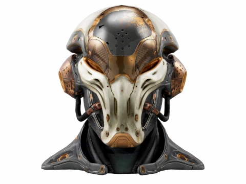 Rustbound Scifi Helmet 3D Model