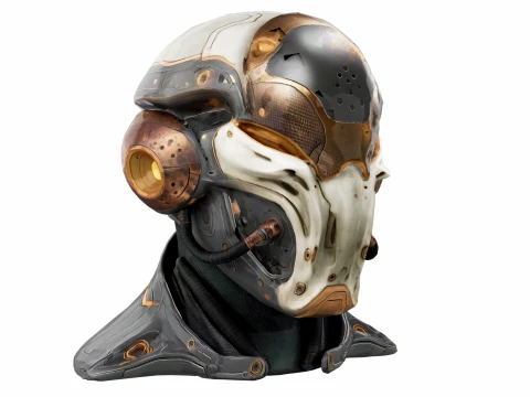 Rustbound Scifi Helmet 3D Model