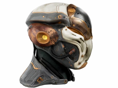 Rustbound Scifi Helmet 3D Model