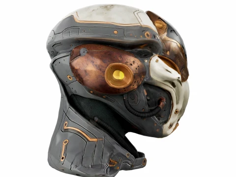 Rustbound Scifi Helmet 3D Model