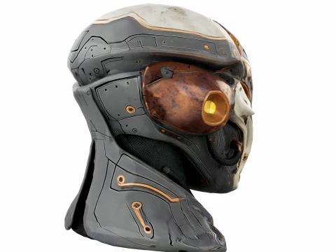Rustbound Scifi Helmet 3D Model