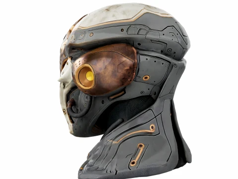 Rustbound Scifi Helmet 3D Model