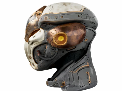 Rustbound Scifi Helmet 3D Model