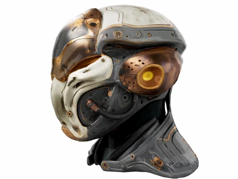 Rustbound Scifi Helmet 3D Model