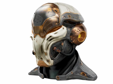 Rustbound Scifi Helmet 3D Model