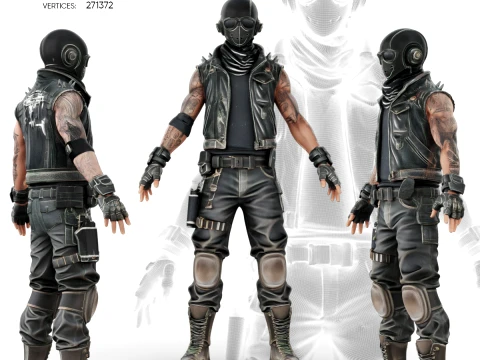 Wasteland Warrior Modello 3D