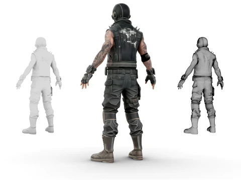 Wasteland Warrior 3D Model