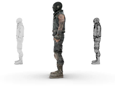 Wasteland Warrior 3D Model