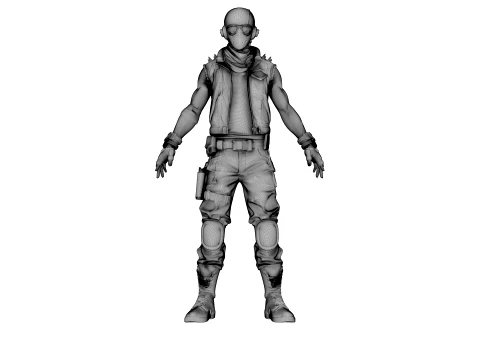 Wasteland Warrior 3D Model