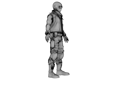 Wasteland Warrior 3D Model