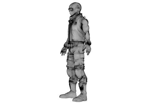 Wasteland Warrior 3D Model