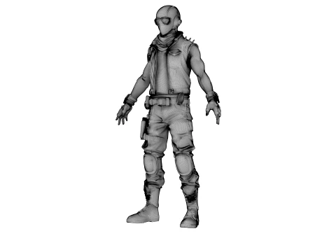 Wasteland Warrior 3D Model
