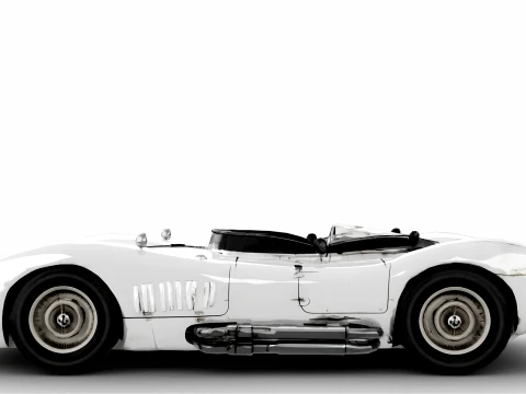 Silver Racer 3D Model