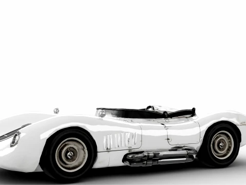 Silver Racer 3D Model