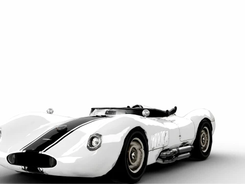 Silver Racer 3D Model