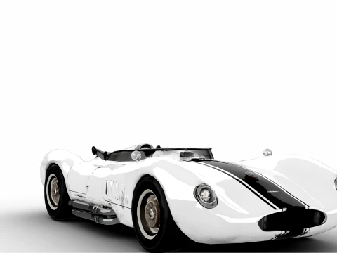 Silver Racer 3D Model