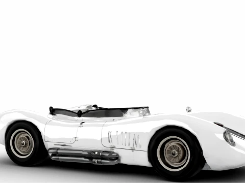 Silver Racer 3D Model