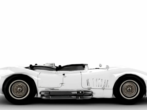 Silver Racer 3D Model