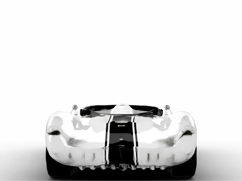 Silver Racer 3D Model