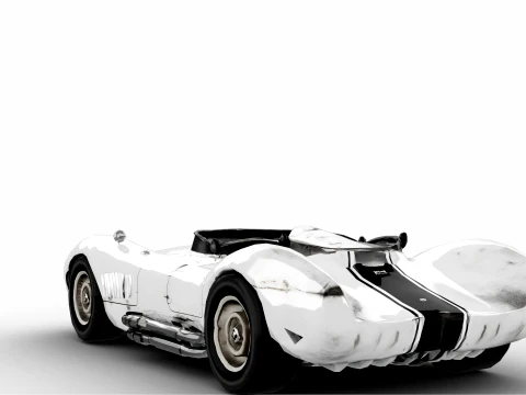 Silver Racer 3D Model