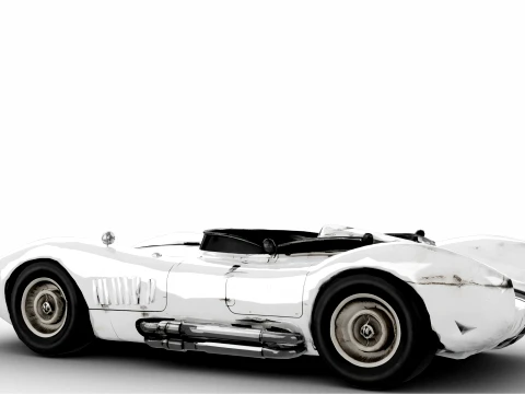 Silver Racer 3D Model