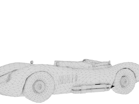 Silver Racer 3D Model