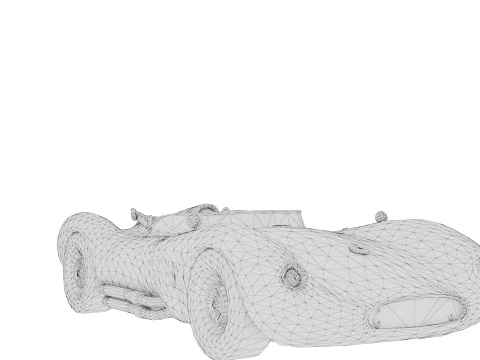 Silver Racer 3D Model