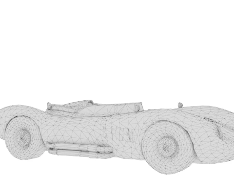 Silver Racer 3D Model