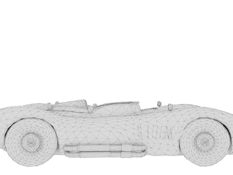 Silver Racer 3D Model