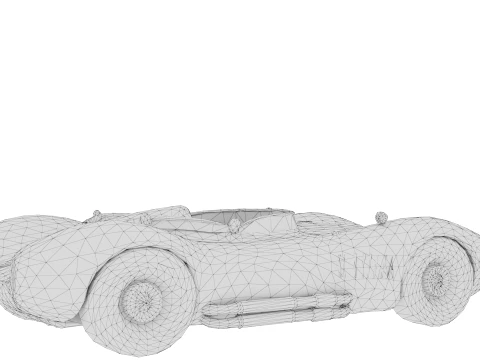 Silver Racer 3D Model