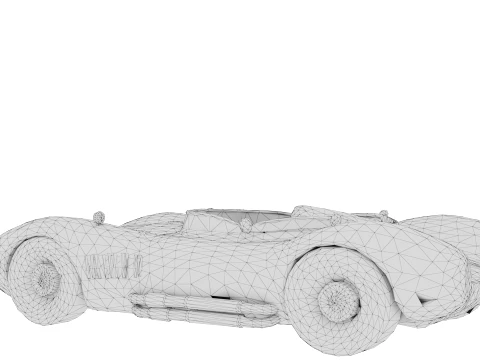 Silver Racer 3D Model