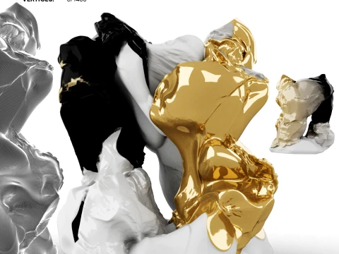 Beautiful abstract sculpture 3D Model
