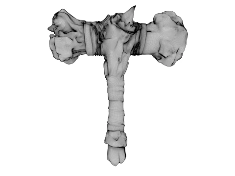 Leather Wrapped War Hammer 3D Model