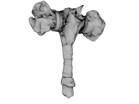Leather Wrapped War Hammer 3D Model