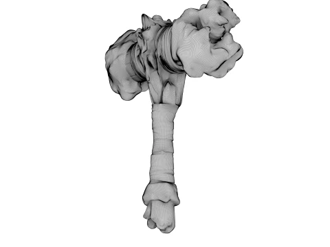 Leather Wrapped War Hammer 3D Model