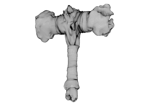 Leather Wrapped War Hammer 3D Model
