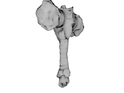 Leather Wrapped War Hammer 3D Model