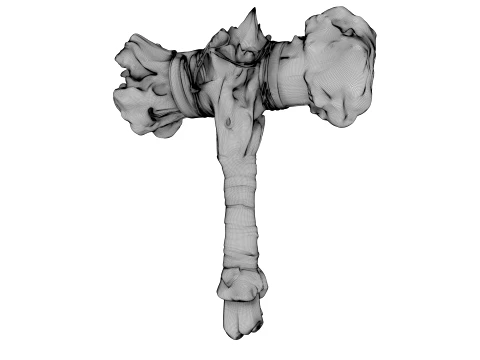 Leather Wrapped War Hammer 3D Model
