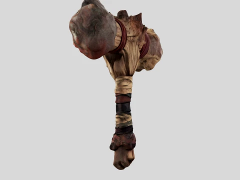 Leather Wrapped War Hammer 3D Model