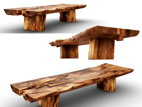 Wooden Coffee Table Modelo 3D