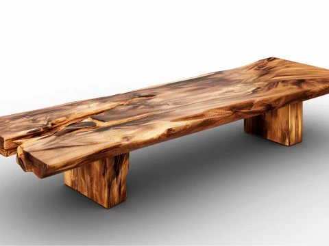 Wooden Coffee Table 3D Model