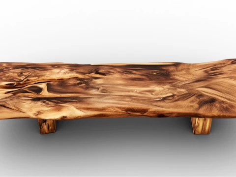 Wooden Coffee Table 3D Model