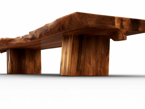 Wooden Coffee Table 3D Model