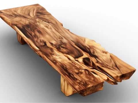 Wooden Coffee Table 3D Model
