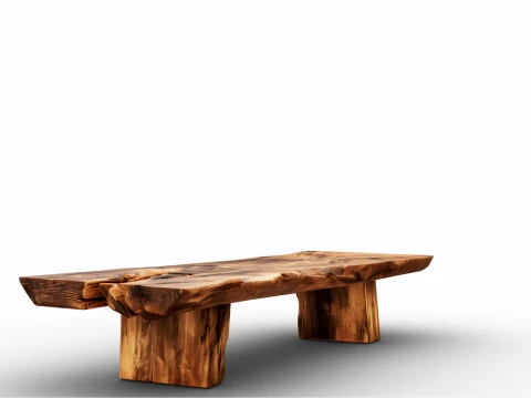Wooden Coffee Table 3D Model