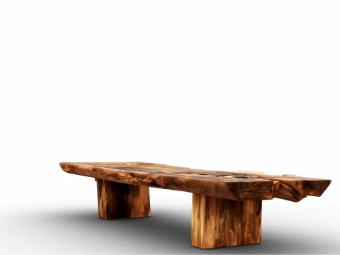 Wooden Coffee Table 3D Model