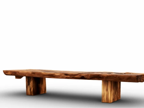 Wooden Coffee Table 3D Model